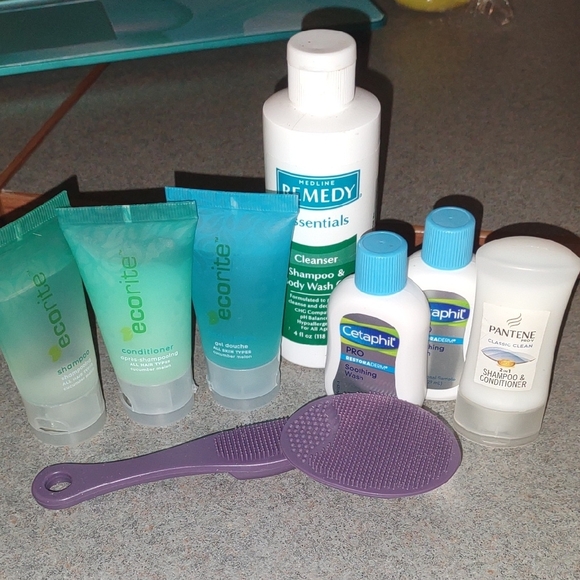 Colorful Cosmetic Bag with Skincare and Beauty Products - Picture 2 of 5